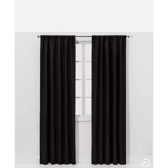 New Project 62 Black Henna Blackout (1) Curtain Panel - 63x50 - Picture 1 of 3